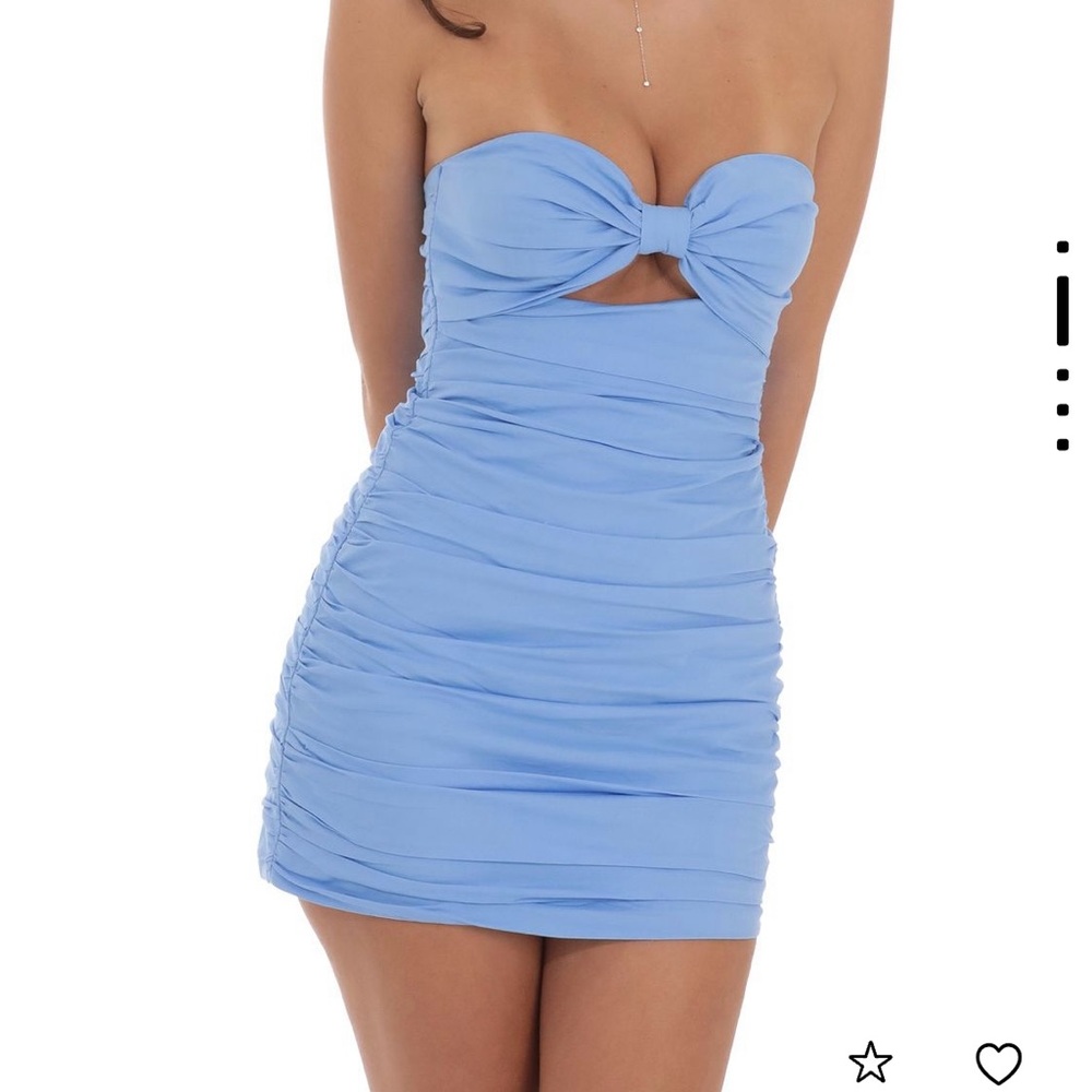 Lucy in the Sky Light Blue Strapless Dress S